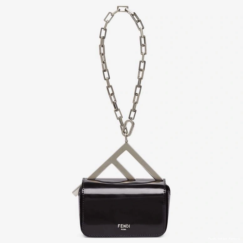 HOT Black Fendi Calf Bag In F Leather Nano 0719